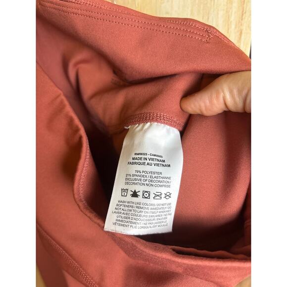 Nike Dri-Fit 7/8"  Leggings Burnt Brick Brown/Red Color Women's Size L - Picture 7 of 7